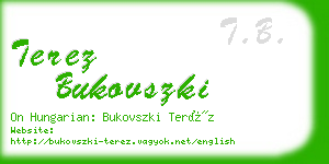 terez bukovszki business card